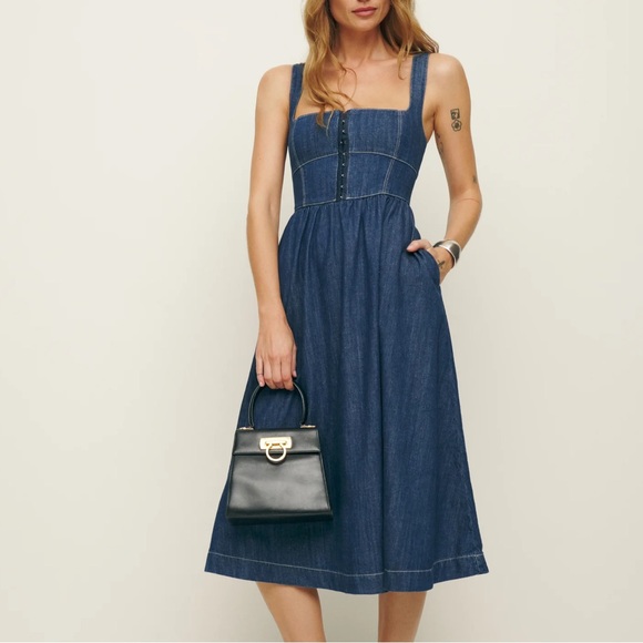 Reformation Blue Denim Dress - Picture 4 of 7